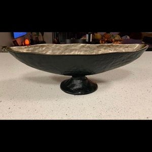 SOLD Oblong shape Indian black brass footed